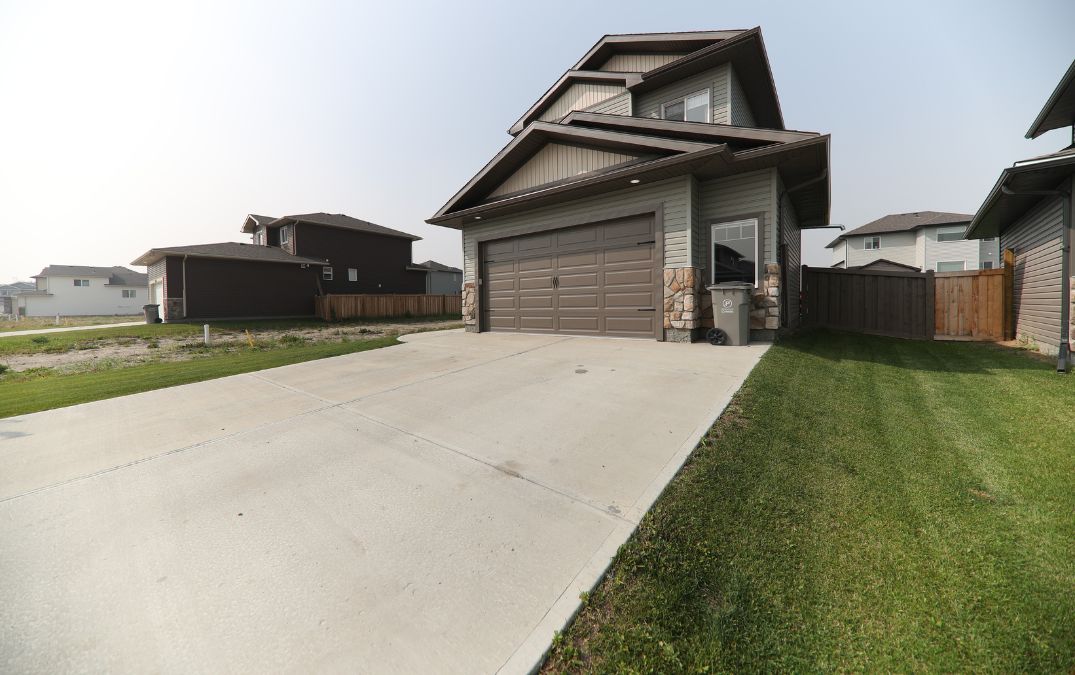 Concrete driveway which has dried for 28 days.