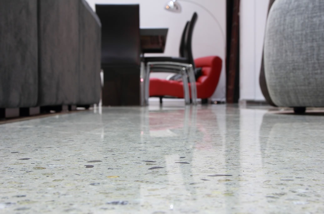 stained polished concrete flooring