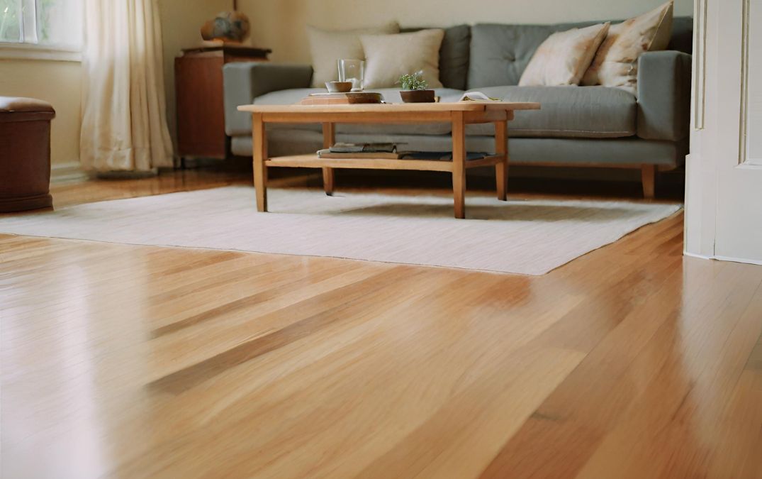 Hardwood flooring in a British living room.