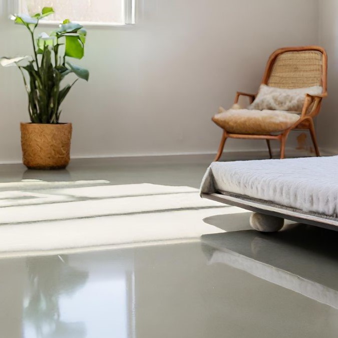 Polished concrete flooring for pets.