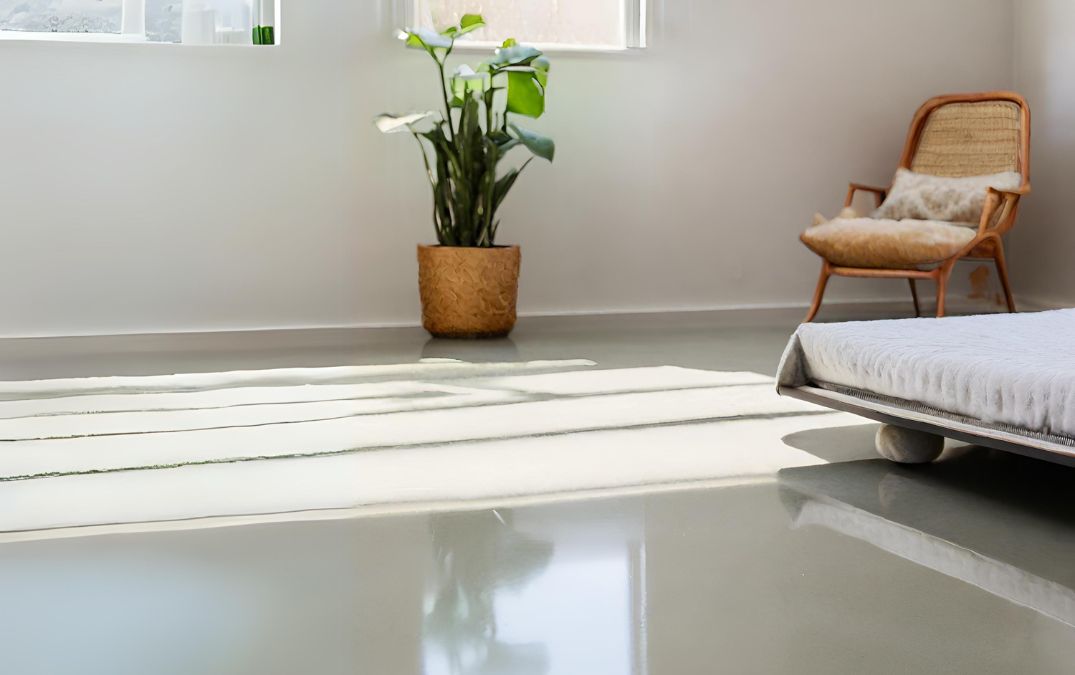 Polished concrete flooring for pets.