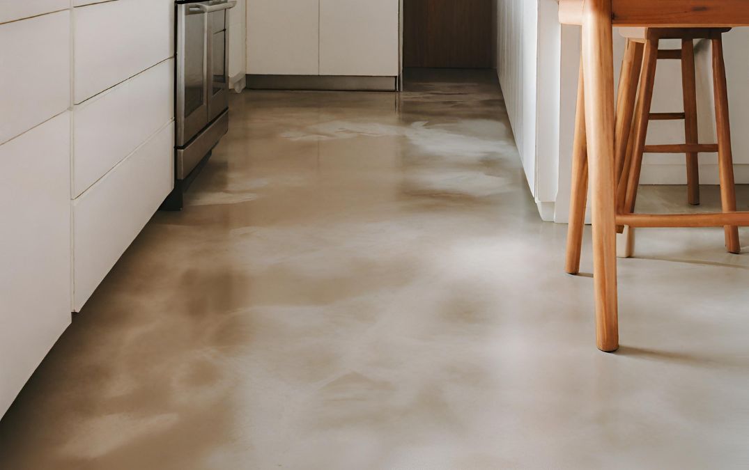 concrete overlay in a kitchen