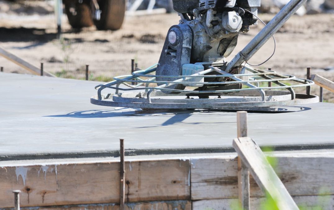 Power floated concrete flooring.